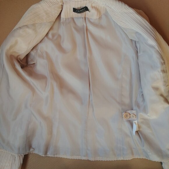 Tribal cream off white 100% cotton corduroy blazer jacket size 8 - Picture 12 of 14